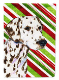 Dalmatian Candy Cane Holiday Christmas Garden Flag Mailbox Decorative Yard Banner Outside Patio Artwork for Flower Beds, Garden Size, Multicolor