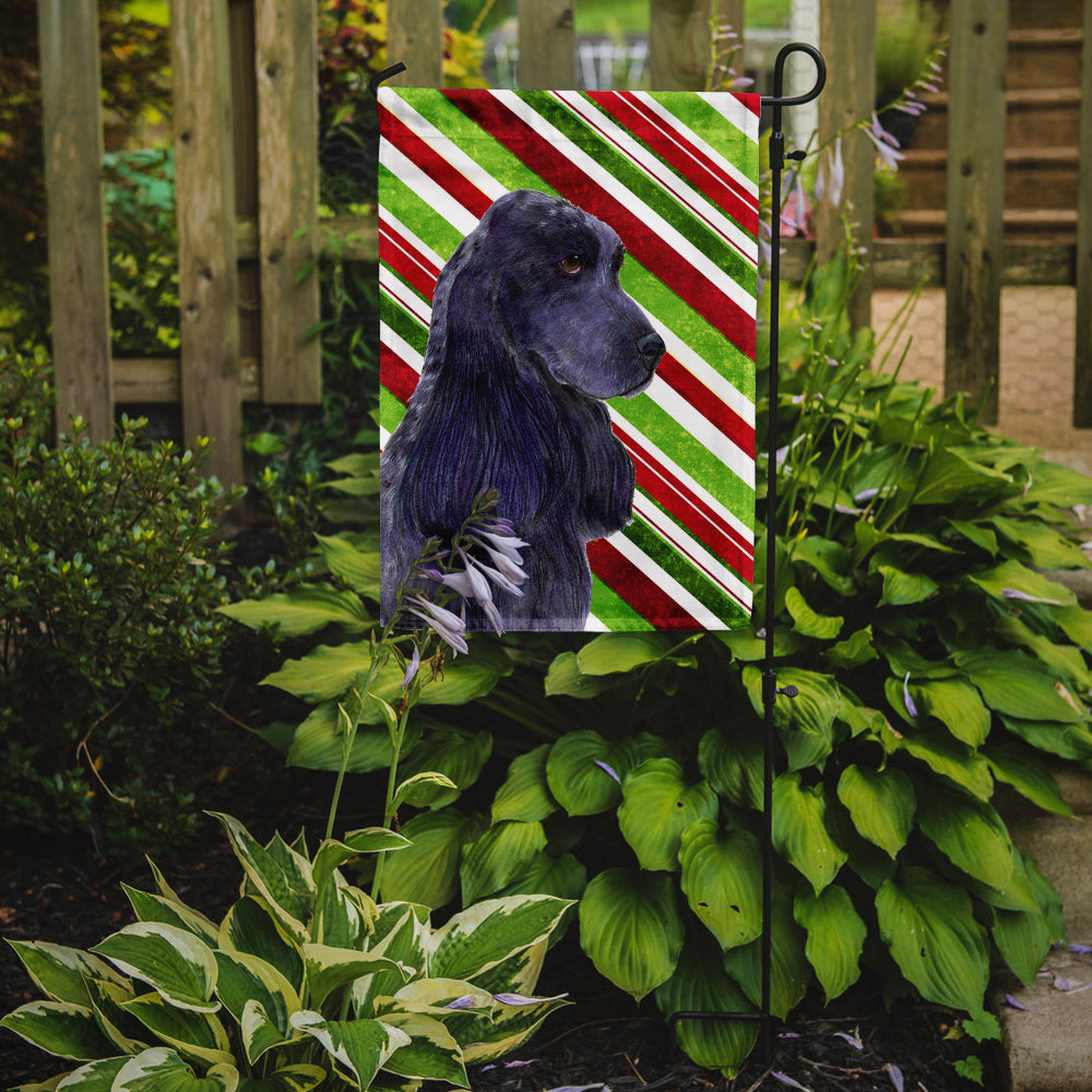 Cocker Spaniel Candy Cane Holiday Christmas Garden Flag Mailbox Decorative Yard Banner Outside Patio Artwork for Flower Beds, Garden Size, Multicolor
