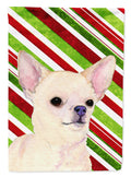 Chihuahua Candy Cane Holiday Christmas Garden Flag Mailbox Decorative Yard Banner Outside Patio Artwork for Flower Beds, Garden Size, Multicolor