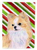 Chihuahua Candy Cane Holiday Christmas Garden Flag Mailbox Decorative Yard Banner Outside Patio Artwork for Flower Beds, Garden Size, Multicolor