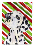 Dalmatian Candy Cane Holiday Christmas Garden Flag Mailbox Decorative Yard Banner Outside Patio Artwork for Flower Beds, Garden Size, Multicolor