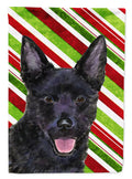 Australian Kelpie Candy Cane Holiday Christmas Garden Flag Mailbox Decorative Yard Banner Outside Patio Artwork for Flower Beds, Garden Size, Multicolor