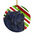 Chow Chow Candy Cane Holiday Christmas Ceramic Ornament Christmas Tree Hanging Decorations for Home Christmas Holiday, Party, Gift, 3 in, Multicolor