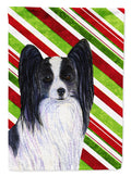 Papillon Candy Cane Holiday Christmas Garden Flag Mailbox Decorative Yard Banner Outside Patio Artwork for Flower Beds, Garden Size, Multicolor