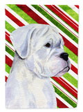Boxer Candy Cane Holiday Christmas Garden Flag Mailbox Decorative Yard Banner Outside Patio Artwork for Flower Beds, Garden Size, Multicolor