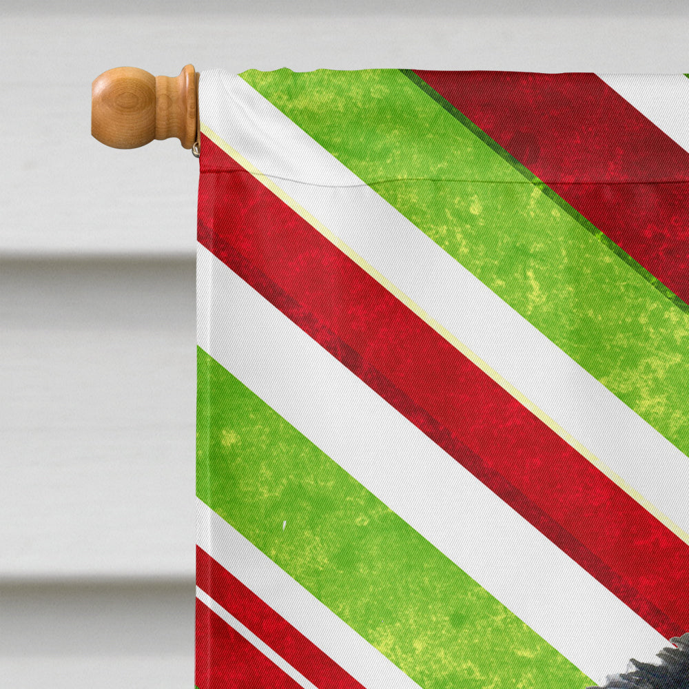Akita Candy Cane Holiday Christmas House Flag 28x40 Porch Sleeve Pole Decorative Outside Yard Banner Artwork Wall Hanging, Polyester