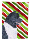 Akita Candy Cane Holiday Christmas Garden Flag Mailbox Decorative Yard Banner Outside Patio Artwork for Flower Beds, Garden Size, Multicolor