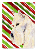 Scottish Terrier Candy Cane Holiday Christmas Garden Flag Mailbox Decorative Yard Banner Outside Patio Artwork for Flower Beds, Garden Size, Multicolor