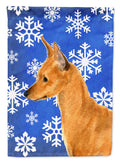 Min Pin Winter Snowflakes Holiday Garden Flag Mailbox Decorative Yard Banner Outside Patio Artwork for Flower Beds, Garden Size, Multicolor