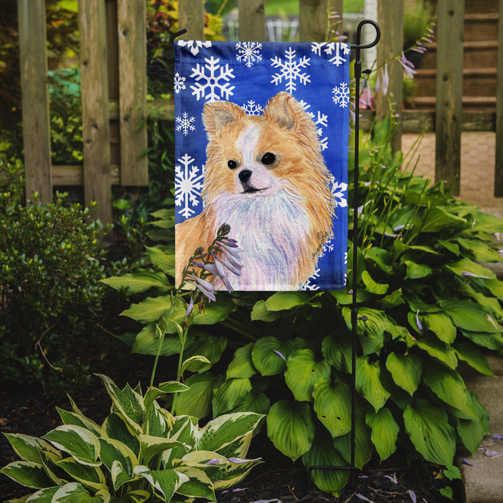 Chihuahua Winter Snowflakes Holiday Garden Flag Mailbox Decorative Yard Banner Outside Patio Artwork for Flower Beds, Garden Size, Multicolor
