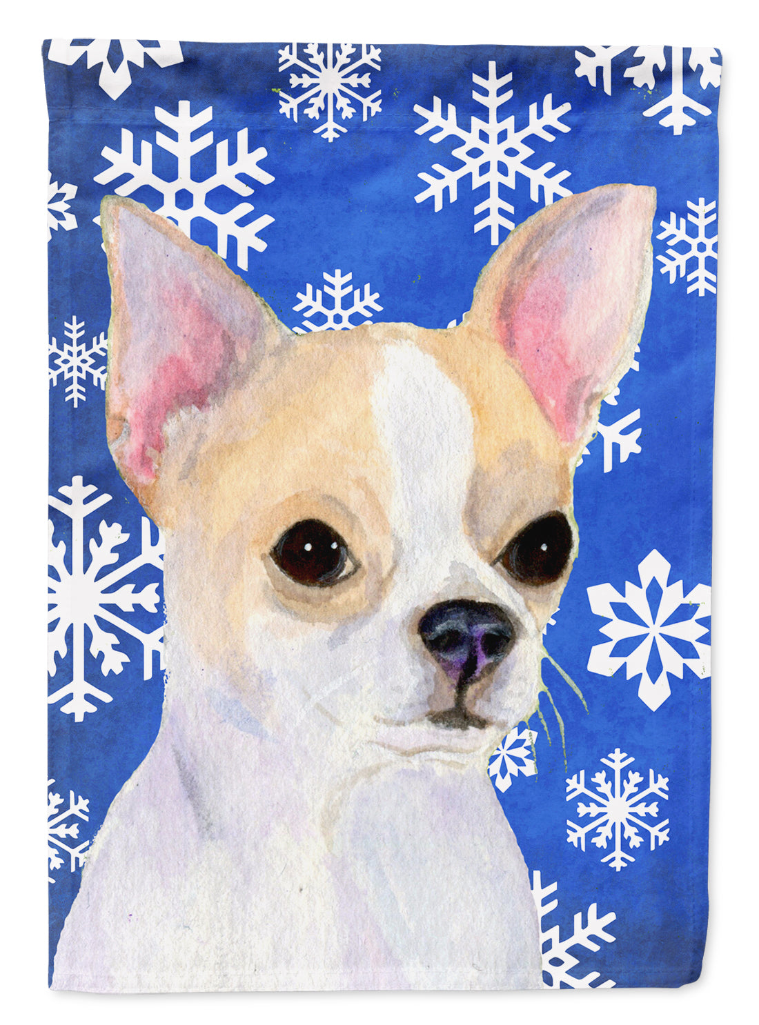 Chihuahua Winter Snowflakes Holiday Garden Flag Mailbox Decorative Yard Banner Outside Patio Artwork for Flower Beds, Garden Size, Multicolor