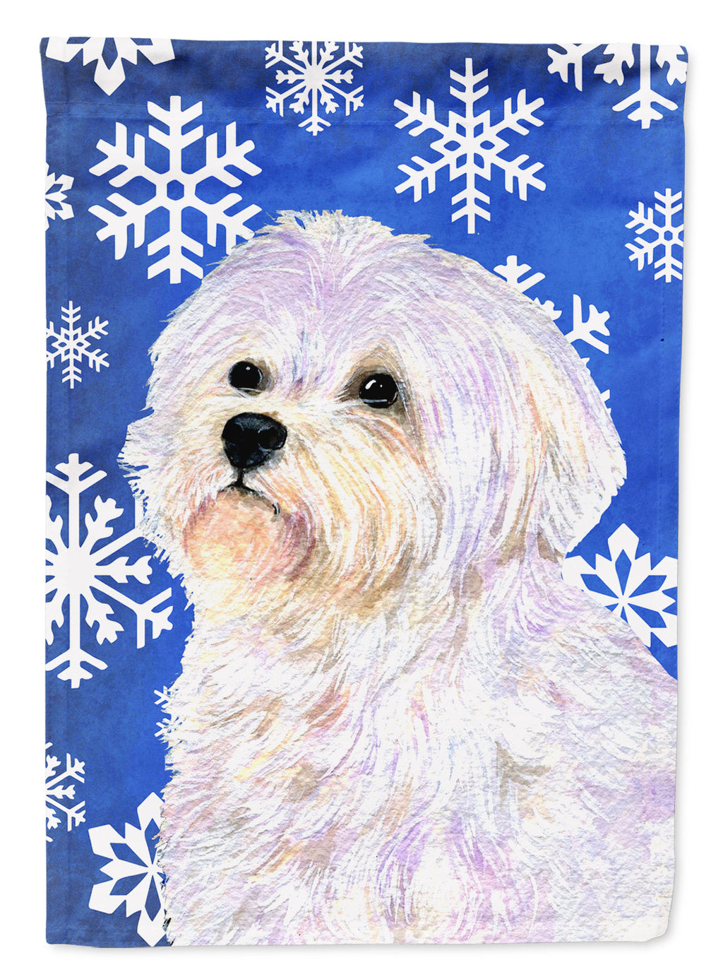 Maltese Winter Snowflakes Holiday Garden Flag Mailbox Decorative Yard Banner Outside Patio Artwork for Flower Beds, Garden Size, Multicolor