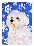 Maltese Winter Snowflakes Holiday Garden Flag Mailbox Decorative Yard Banner Outside Patio Artwork for Flower Beds, Garden Size, Multicolor