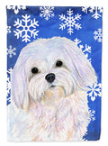 Maltese Winter Snowflakes Holiday Garden Flag Mailbox Decorative Yard Banner Outside Patio Artwork for Flower Beds, Garden Size, Multicolor