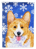 Corgi Winter Snowflakes Holiday Garden Flag Mailbox Decorative Yard Banner Outside Patio Artwork for Flower Beds, Garden Size, Multicolor
