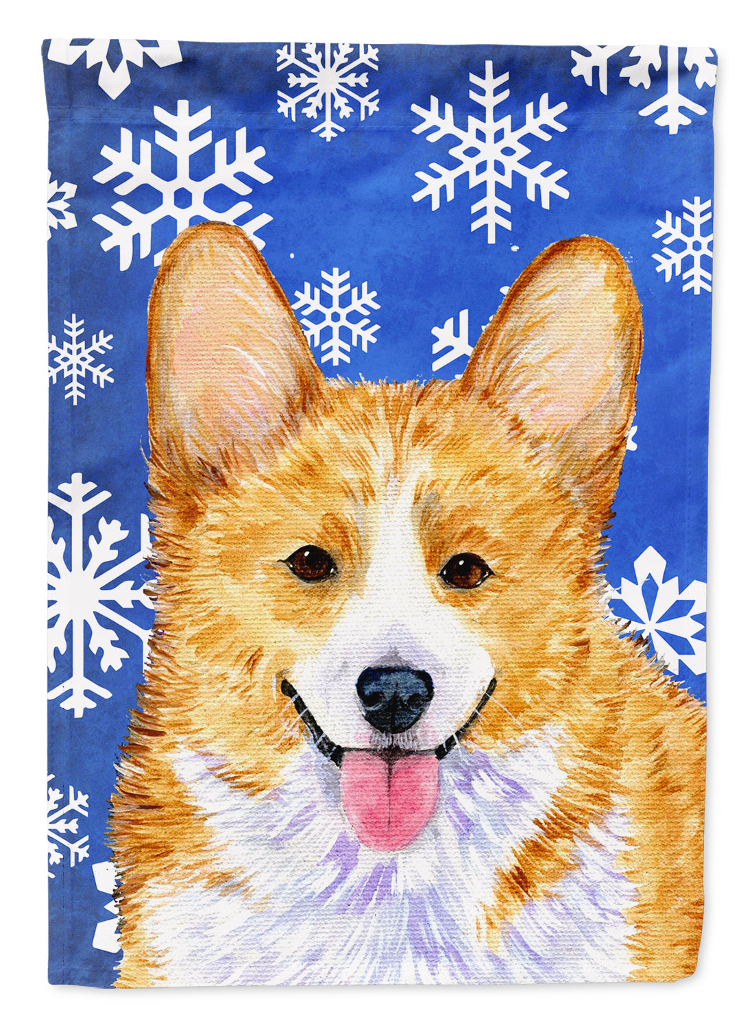 Corgi Winter Snowflakes Holiday Garden Flag Mailbox Decorative Yard Banner Outside Patio Artwork for Flower Beds, Garden Size, Multicolor
