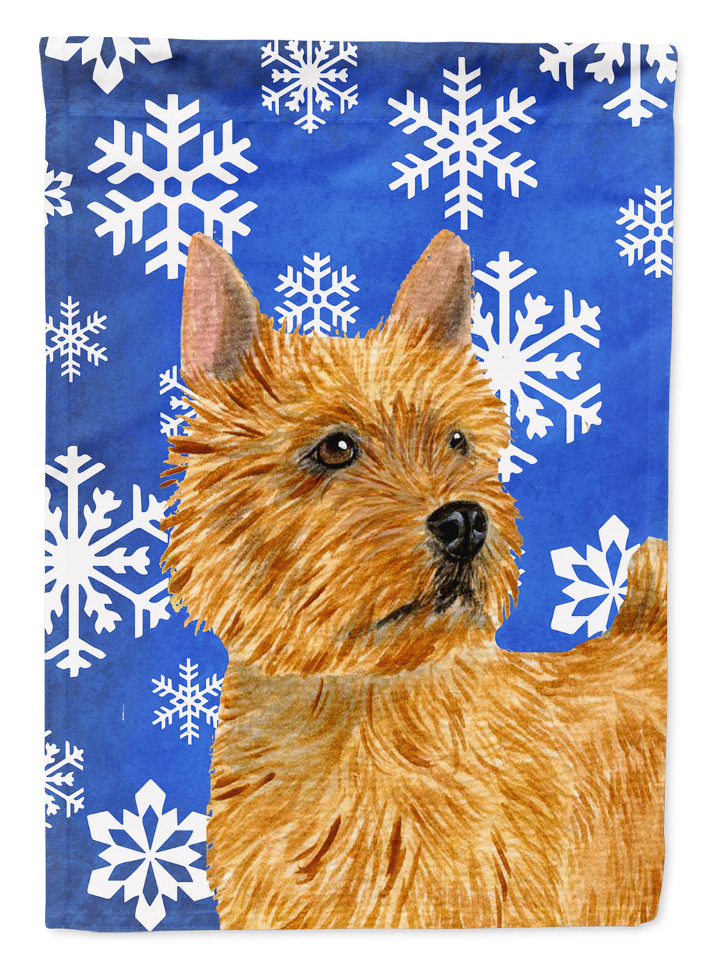 Norwich Terrier Winter Snowflakes Holiday Garden Flag Mailbox Decorative Yard Banner Outside Patio Artwork for Flower Beds, Garden Size, Multicolor