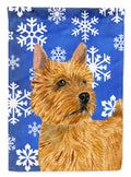 Norwich Terrier Winter Snowflakes Holiday Garden Flag Mailbox Decorative Yard Banner Outside Patio Artwork for Flower Beds, Garden Size, Multicolor