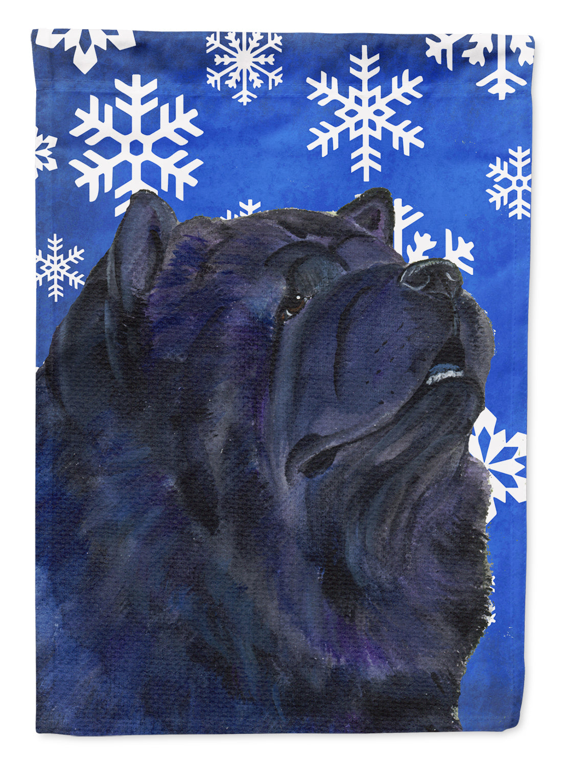 Chow Chow Winter Snowflakes Holiday Garden Flag Mailbox Decorative Yard Banner Outside Patio Artwork for Flower Beds, Garden Size, Multicolor