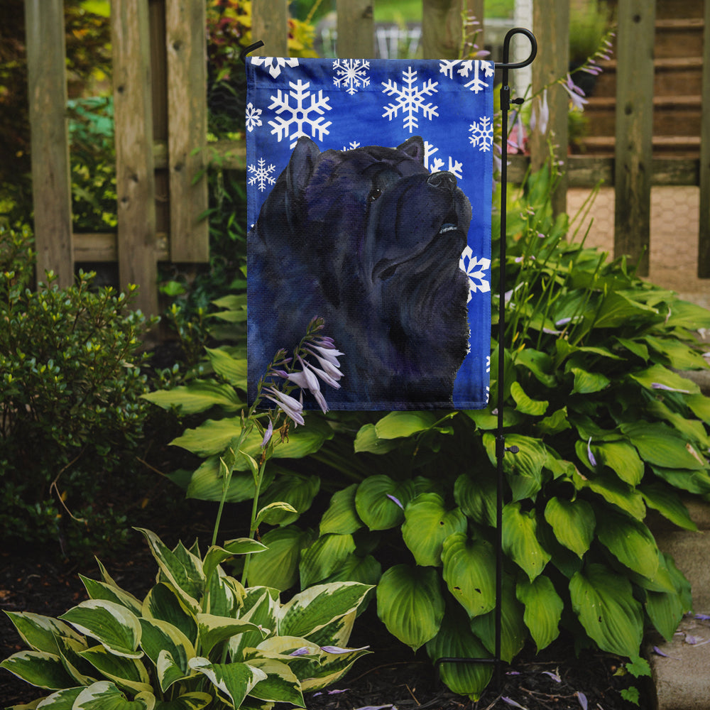 Chow Chow Winter Snowflakes Holiday Garden Flag Mailbox Decorative Yard Banner Outside Patio Artwork for Flower Beds, Garden Size, Multicolor