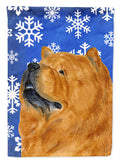 Chow Chow Winter Snowflakes Holiday Garden Flag Mailbox Decorative Yard Banner Outside Patio Artwork for Flower Beds, Garden Size, Multicolor