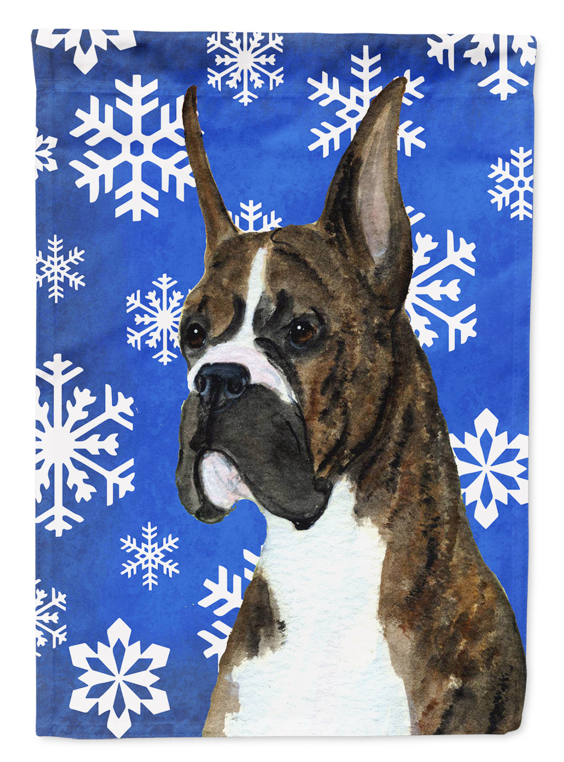 Boxer Winter Snowflakes Holiday Garden Flag Mailbox Decorative Yard Banner Outside Patio Artwork for Flower Beds, Garden Size, Multicolor