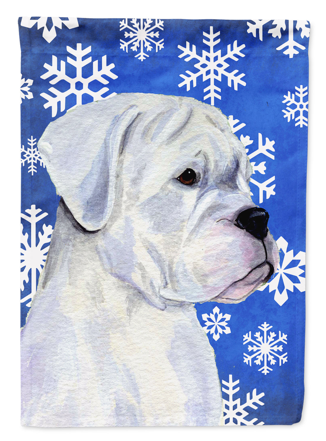 Boxer Winter Snowflakes Holiday Garden Flag Mailbox Decorative Yard Banner Outside Patio Artwork for Flower Beds, Garden Size, Multicolor