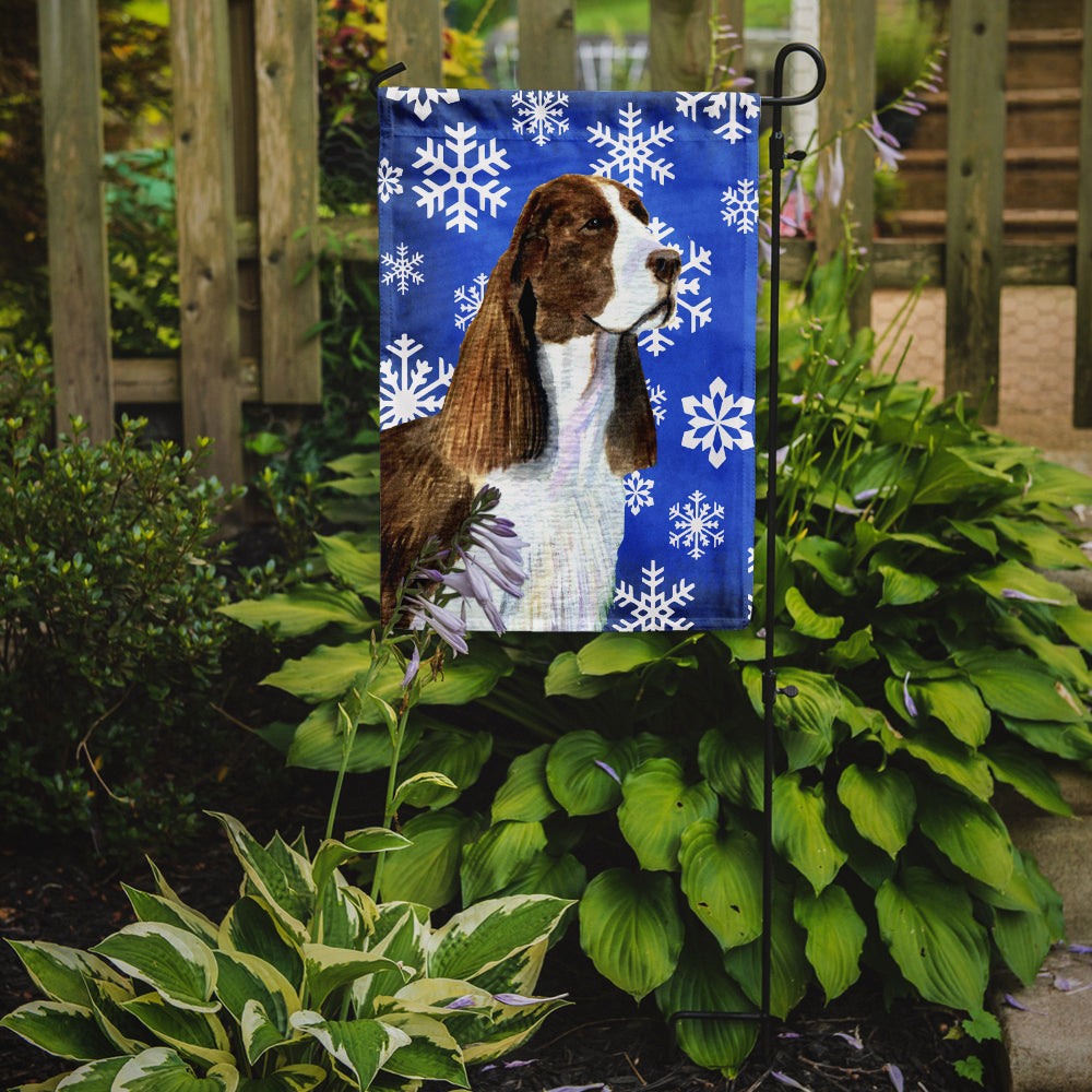 Springer Spaniel Winter Snowflakes Holiday Garden Flag Mailbox Decorative Yard Banner Outside Patio Artwork for Flower Beds, Garden Size, Multicolor