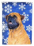 Mastiff Winter Snowflakes Holiday Garden Flag Mailbox Decorative Yard Banner Outside Patio Artwork for Flower Beds, Garden Size, Multicolor