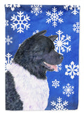 Akita Winter Snowflakes Holiday Garden Flag Mailbox Decorative Yard Banner Outside Patio Artwork for Flower Beds, Garden Size, Multicolor