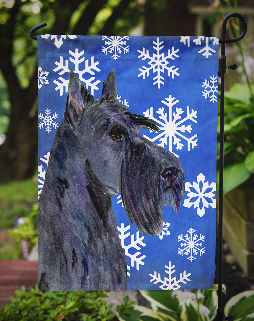 Scottish Terrier Winter Snowflakes Holiday Garden Flag Mailbox Decorative Yard Banner Outside Patio Artwork for Flower Beds, Garden Size, Multicolor