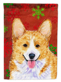 Corgi Red and Green Snowflakes Holiday Christmas Garden Flag Mailbox Decorative Yard Banner Outside Patio Artwork for Flower Beds, Garden Size, Multicolor