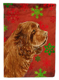 Sussex Spaniel Red Green Snowflake Holiday Christmas Garden Flag Mailbox Decorative Yard Banner Outside Patio Artwork for Flower Beds, Garden Size, Multicolor