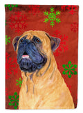 Mastiff Red and Green Snowflakes Holiday Christmas Garden Flag Mailbox Decorative Yard Banner Outside Patio Artwork for Flower Beds, Garden Size, Multicolor