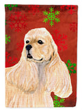 Buff Cocker Spaniel Red Green Snowflakes Christmas Garden Flag Mailbox Decorative Yard Banner Outside Patio Artwork for Flower Beds, Garden Size, Multicolor