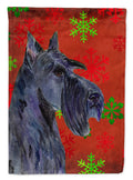 Scottish Terrier Red and Green Snowflakes Holiday Christmas Garden Flag Mailbox Decorative Yard Banner Outside Patio Artwork for Flower Beds, Garden Size, Multicolor
