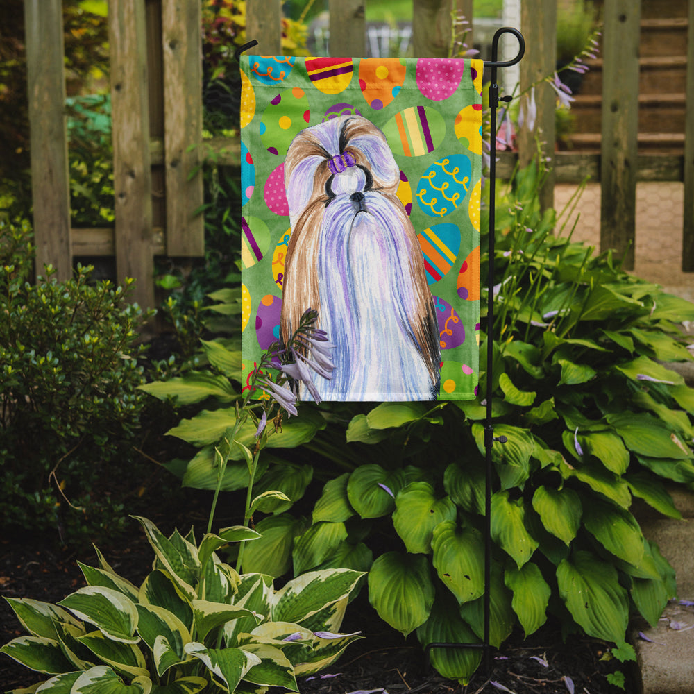 Shih Tzu Easter Eggtravaganza Garden Flag Mailbox Decorative Yard Banner Outside Patio Artwork for Flower Beds, Garden Size, Multicolor