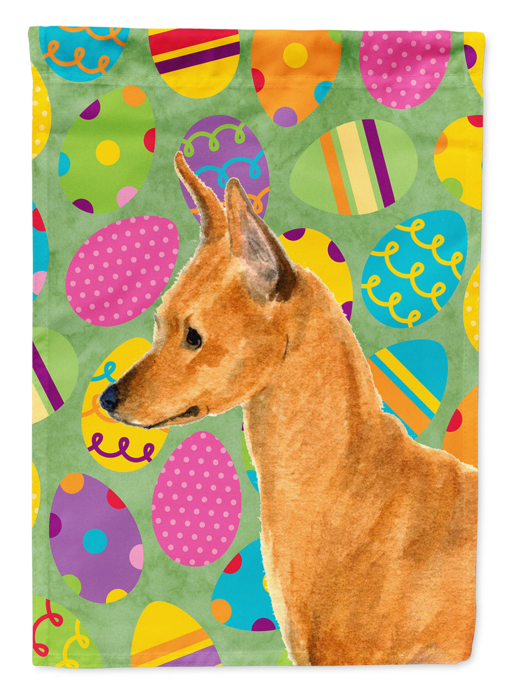 Min Pin Easter Eggtravaganza Garden Flag Mailbox Decorative Yard Banner Outside Patio Artwork for Flower Beds, Garden Size, Multicolor