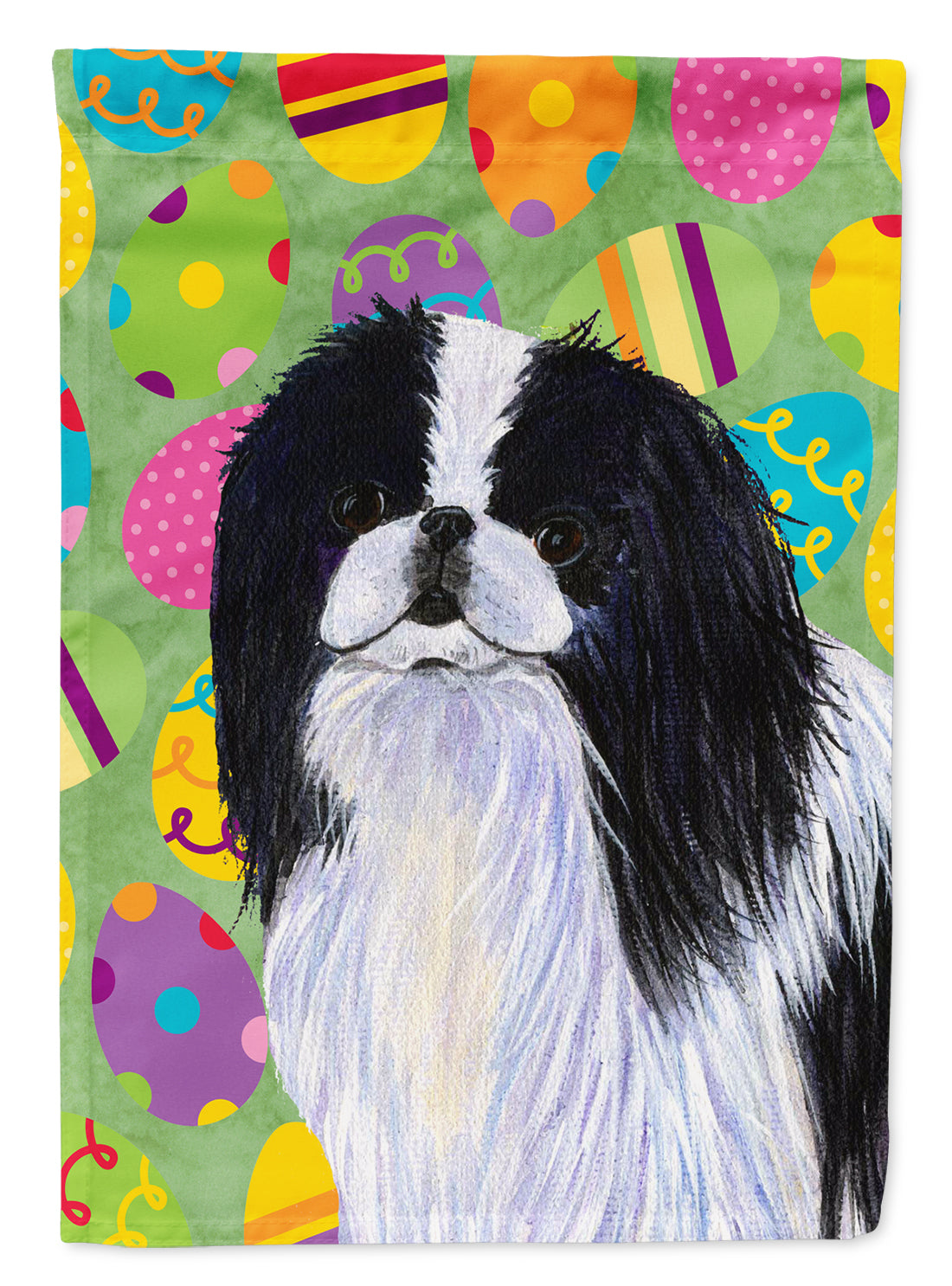 Japanese Chin Easter Eggtravaganza Garden Flag Mailbox Decorative Yard Banner Outside Patio Artwork for Flower Beds, Garden Size, Multicolor