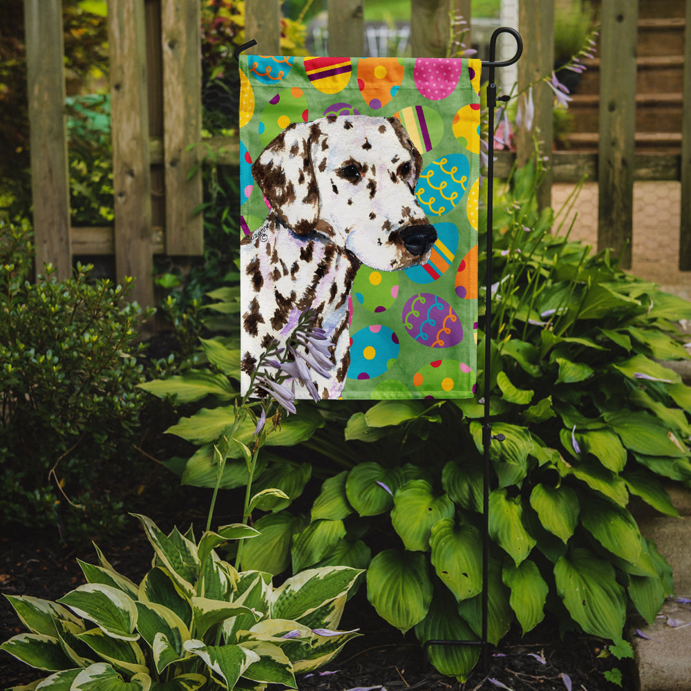Dalmatian Easter Eggtravaganza Garden Flag Mailbox Decorative Yard Banner Outside Patio Artwork for Flower Beds, Garden Size, Multicolor
