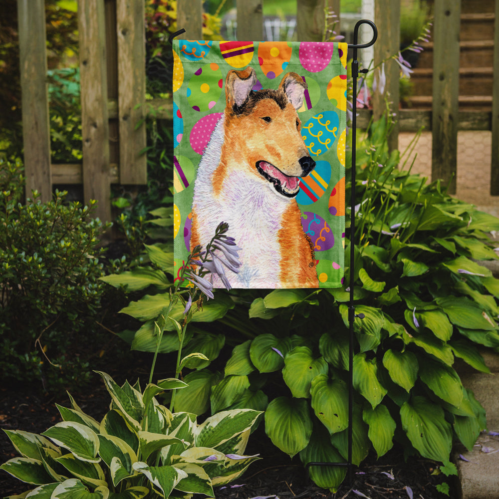Collie Smooth Easter Eggtravaganza Garden Flag Mailbox Decorative Yard Banner Outside Patio Artwork for Flower Beds, Garden Size, Multicolor