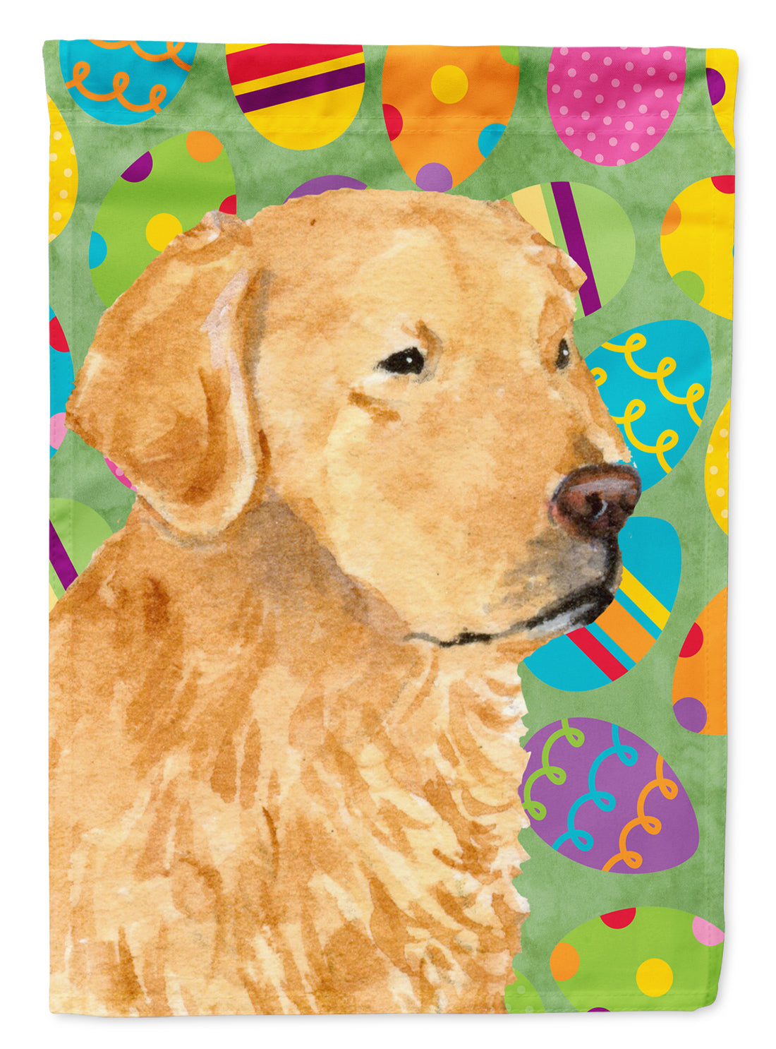 Golden Retriever Easter Eggtravaganza Garden Flag Mailbox Decorative Yard Banner Outside Patio Artwork for Flower Beds, Garden Size, Multicolor