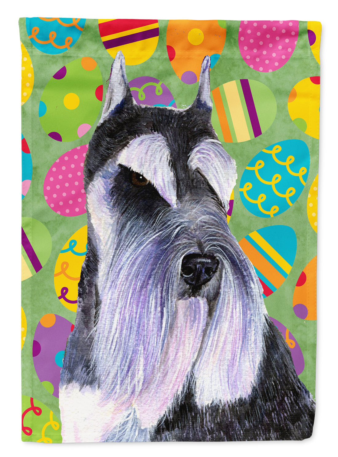 Schnauzer Easter Eggtravaganza Garden Flag Mailbox Decorative Yard Banner Outside Patio Artwork for Flower Beds, Garden Size, Multicolor