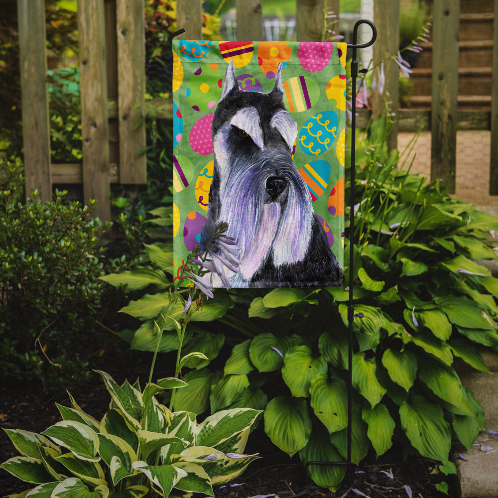 Schnauzer Easter Eggtravaganza Garden Flag Mailbox Decorative Yard Banner Outside Patio Artwork for Flower Beds, Garden Size, Multicolor