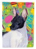 Rat Terrier Easter Eggtravaganza Garden Flag Mailbox Decorative Yard Banner Outside Patio Artwork for Flower Beds, Garden Size, Multicolor