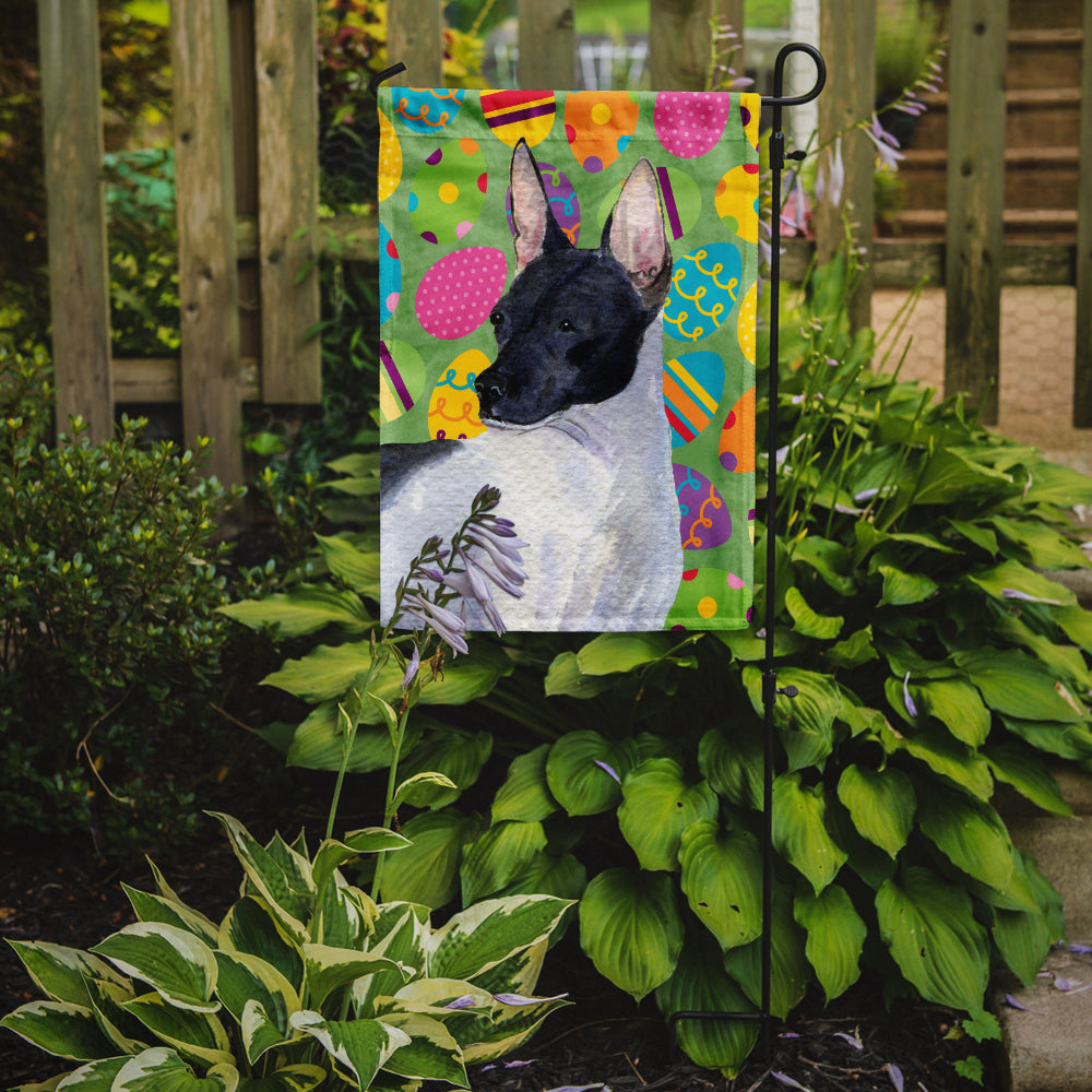 Rat Terrier Easter Eggtravaganza Garden Flag Mailbox Decorative Yard Banner Outside Patio Artwork for Flower Beds, Garden Size, Multicolor