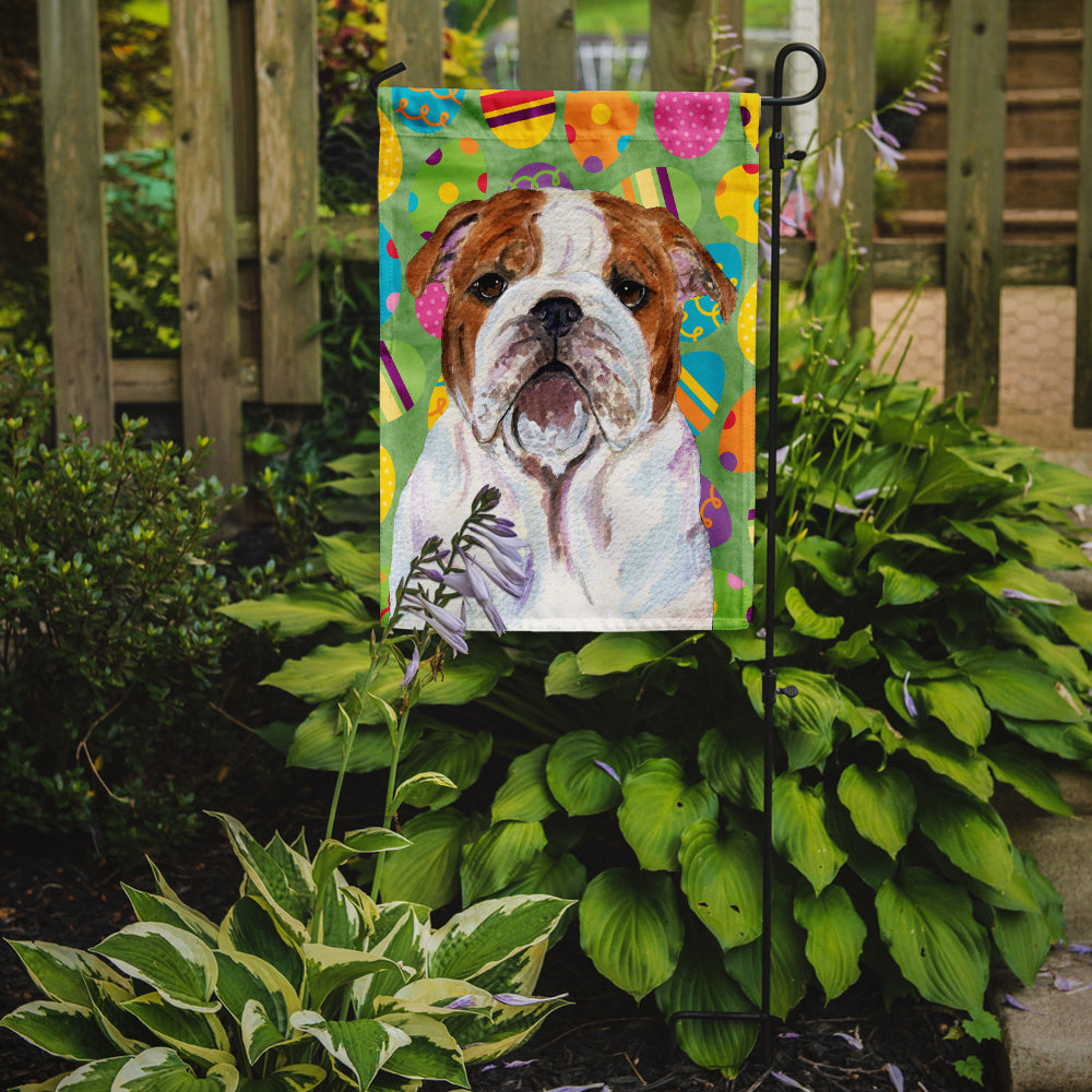Bulldog English Easter Eggtravaganza Garden Flag Mailbox Decorative Yard Banner Outside Patio Artwork for Flower Beds, Garden Size, Multicolor