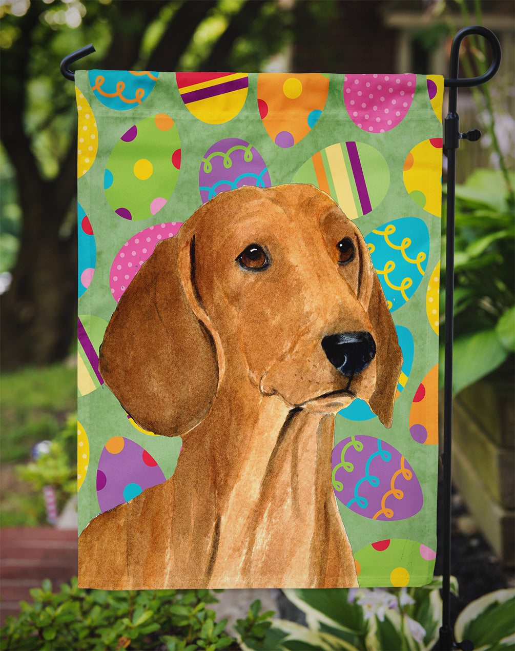 Dachshund Easter Eggtravaganza Garden Flag Mailbox Decorative Yard Banner Outside Patio Artwork for Flower Beds, Garden Size, Multicolor