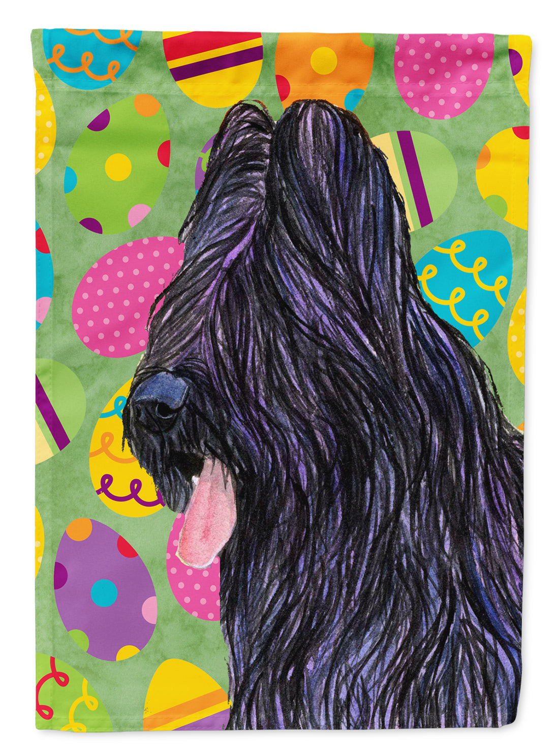 Briard Easter Eggtravaganza Garden Flag Mailbox Decorative Yard Banner Outside Patio Artwork for Flower Beds, Garden Size, Multicolor
