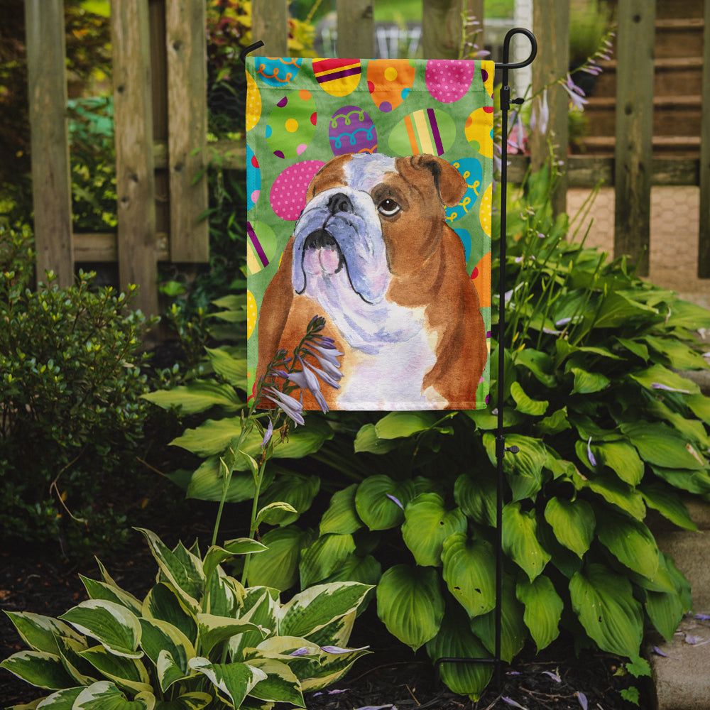 Bulldog English Easter Eggtravaganza Garden Flag Mailbox Decorative Yard Banner Outside Patio Artwork for Flower Beds, Garden Size, Multicolor